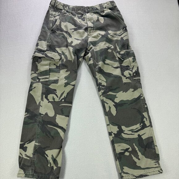Wrangler Camo Pants Mens 32x32 (Fits 32 x 29.5) Lined Relaxed Fit Camouflage - Picture 1 of 14